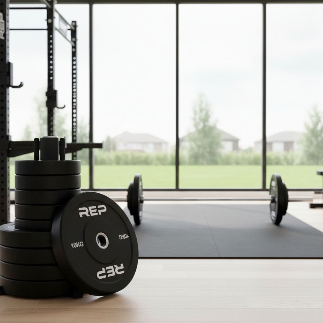 REP Fitness Black Bumper Plates - 10 Kg