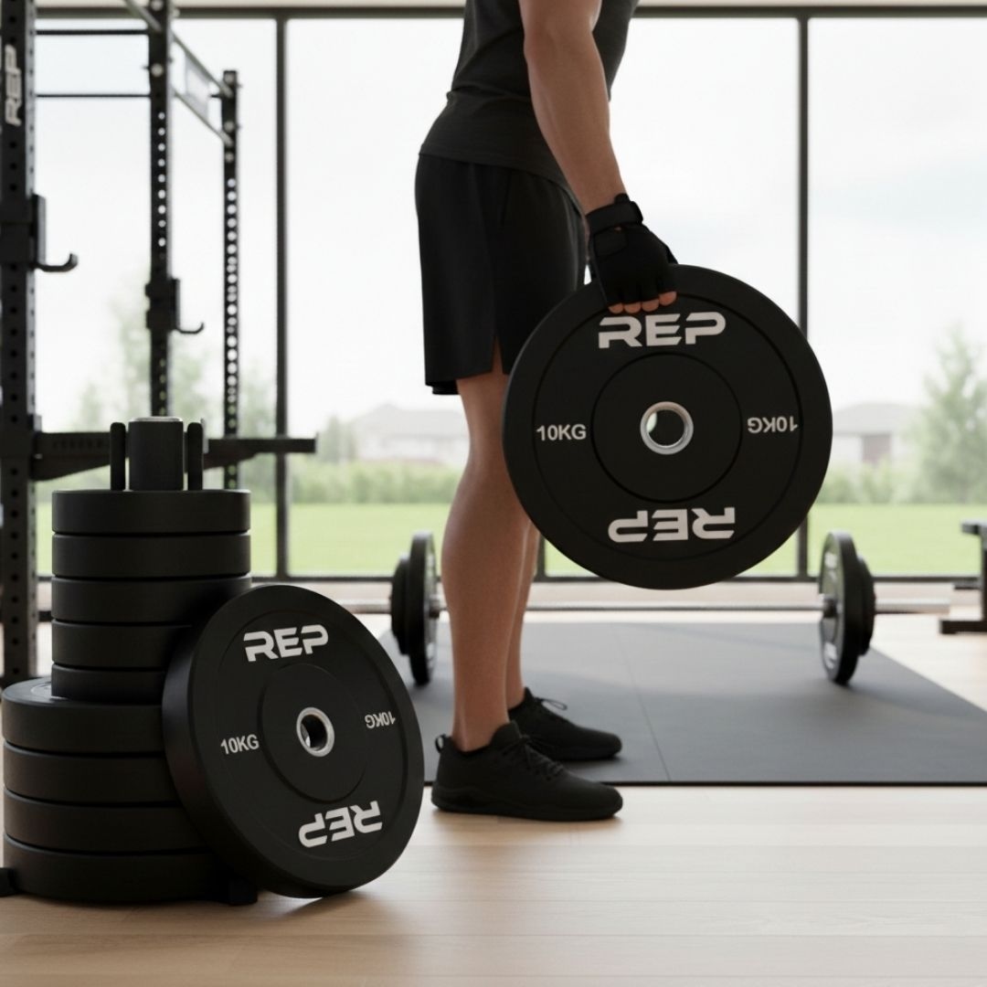 REP Fitness Black Bumper Plates - 10 Kg