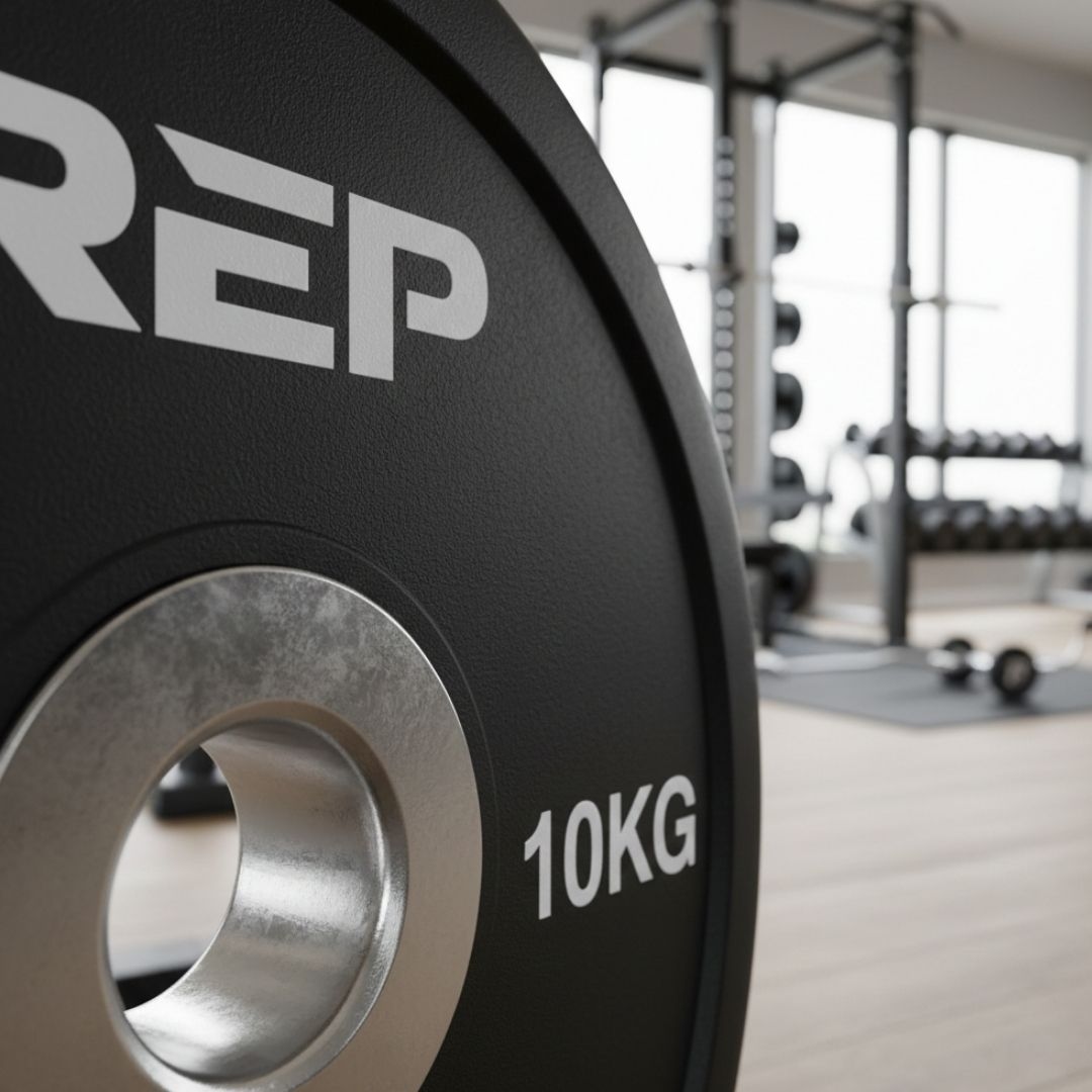 REP Fitness Black Bumper Plates - 10 Kg