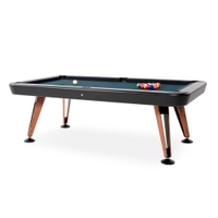 Rs Diagonal 8ft Marble Top Pool Table In Black Finishing | Billiard Table