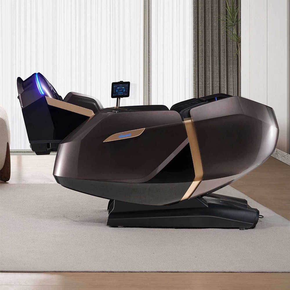 Stellar 4D Dual Roller Luxury AI Massage Chair Coffee Brown