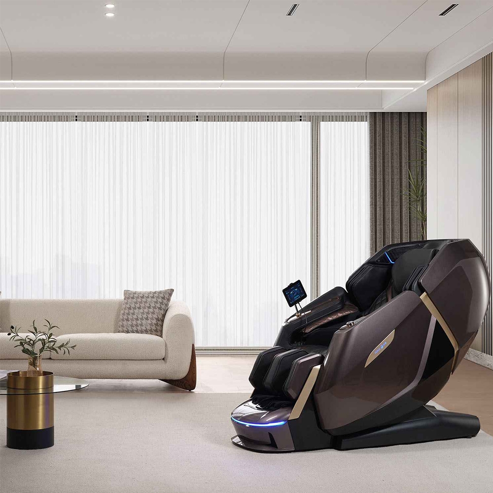 Stellar 4D Dual Roller Luxury AI Massage Chair Coffee Brown