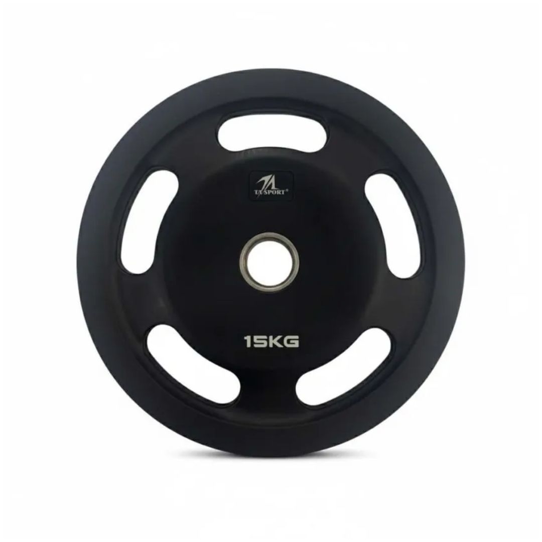 TA Sports Olympic Rubber Coated Weight Plate - 15 Kg