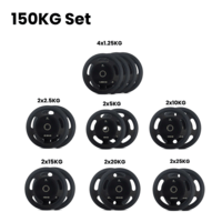 TA Sports Olympic Rubber Coated Weight Plate - 150 Kg Combo Set