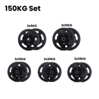 TA Sports Olympic Rubber Coated Weight Plate - 150 Kg Combo Set