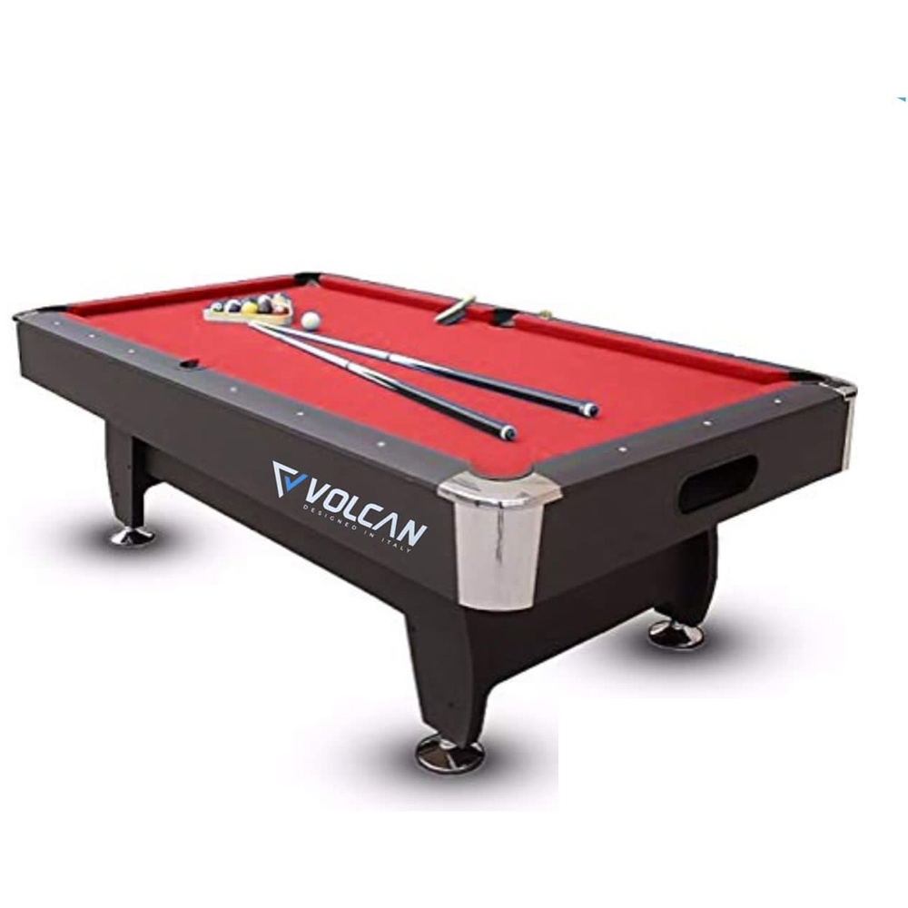 Volcan Wooden Billiard Table 9 Feet Red with all Accessories
