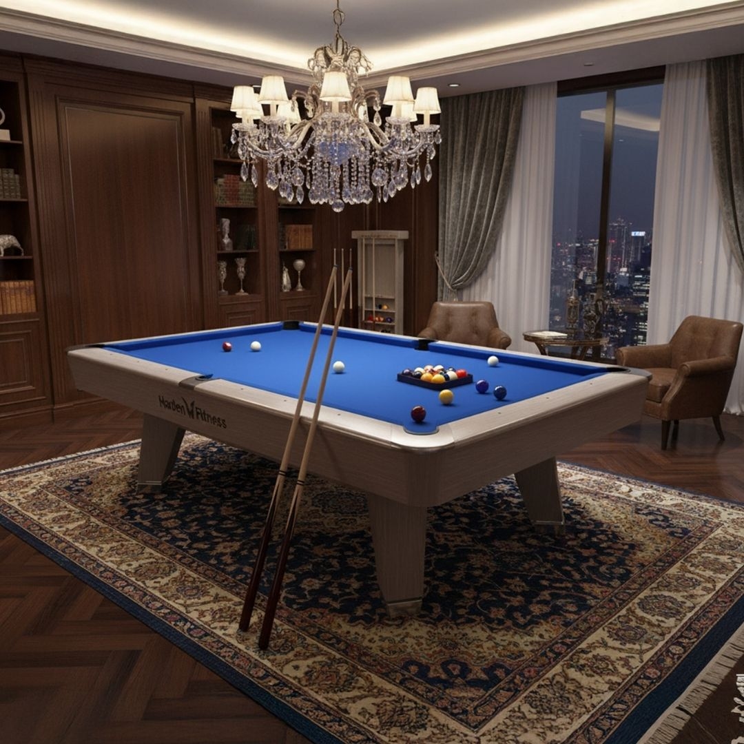 Harley Fitness Vertex 9ft Marble Billiard Table-Blue