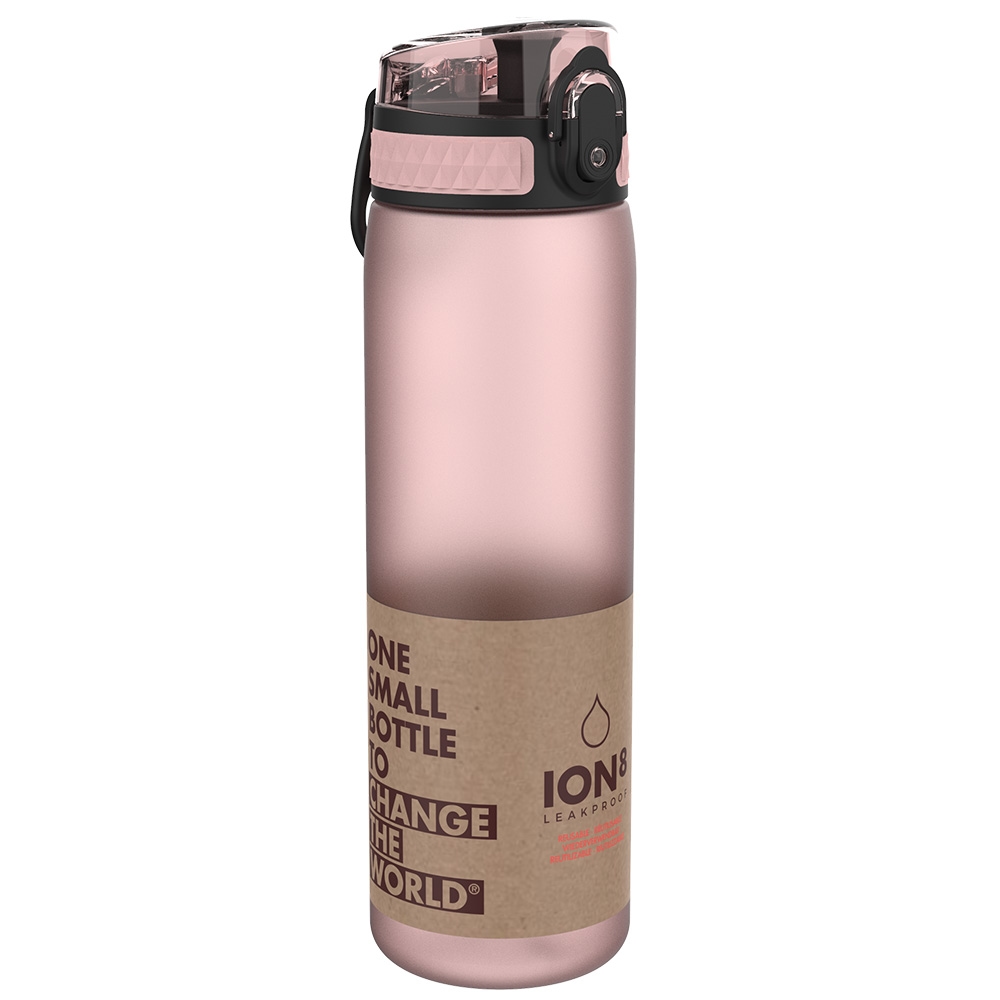 Ion8 Leak Proof Slim Water Bottle BPA Free, 600ml | Rose Quartz