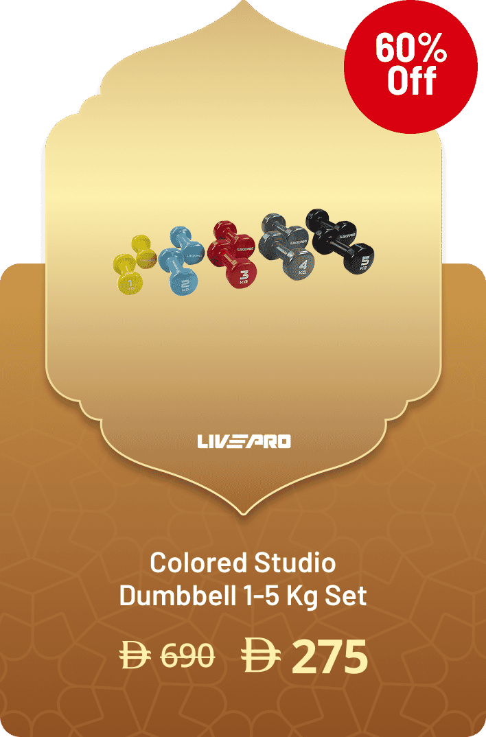 Livepro Colored Studio Dumbbell 1-5 Kg Set