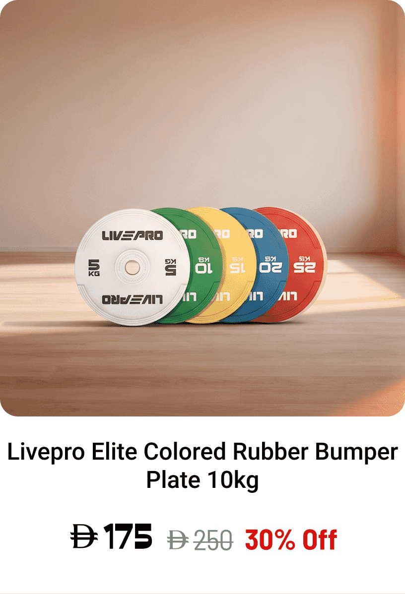 Livepro Elite Colored Rubber Bumper Plate 10kg