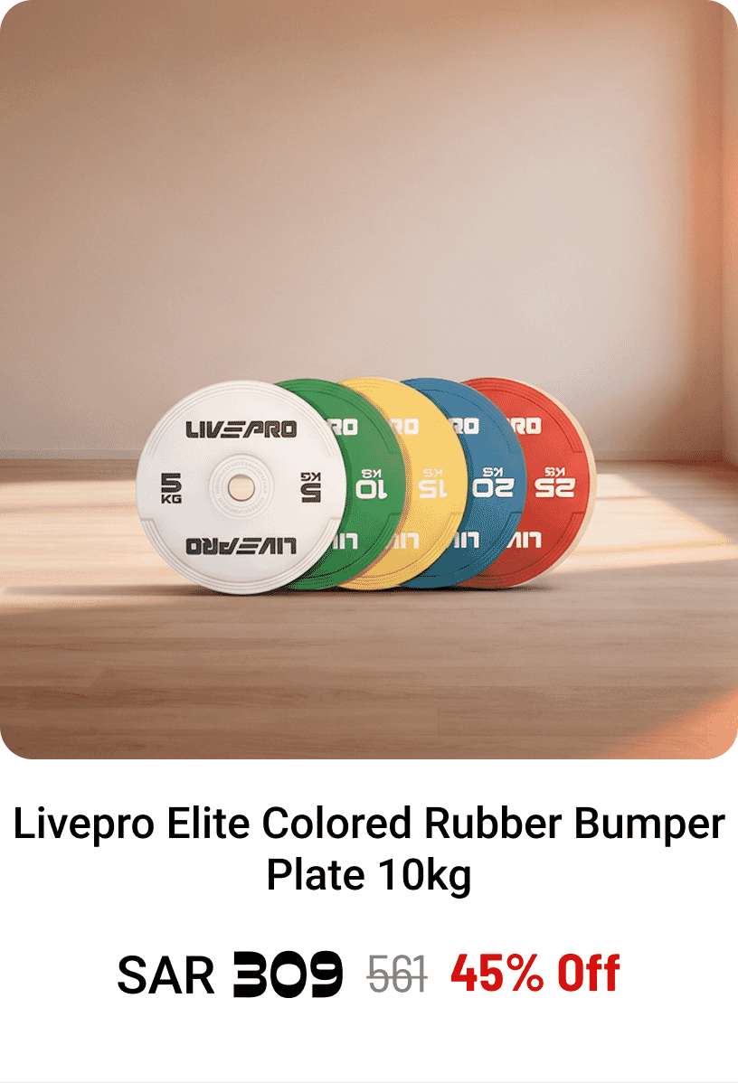 Livepro Elite Colored Rubber Bumper Plate 10kg