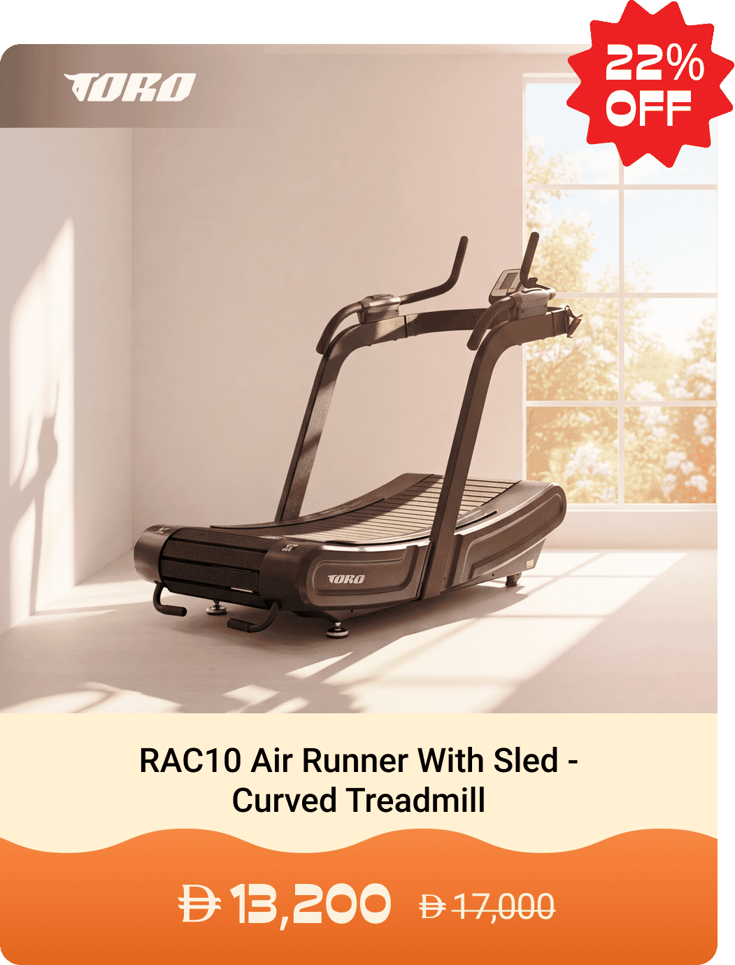Toro RAC10 Air Runner With Sled - Curved Treadmill (Manual, Self-powered)
