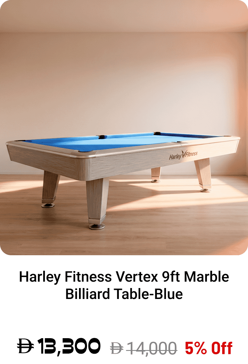 Harley Fitness Vertex 9ft Marble Billiard Table-Blue