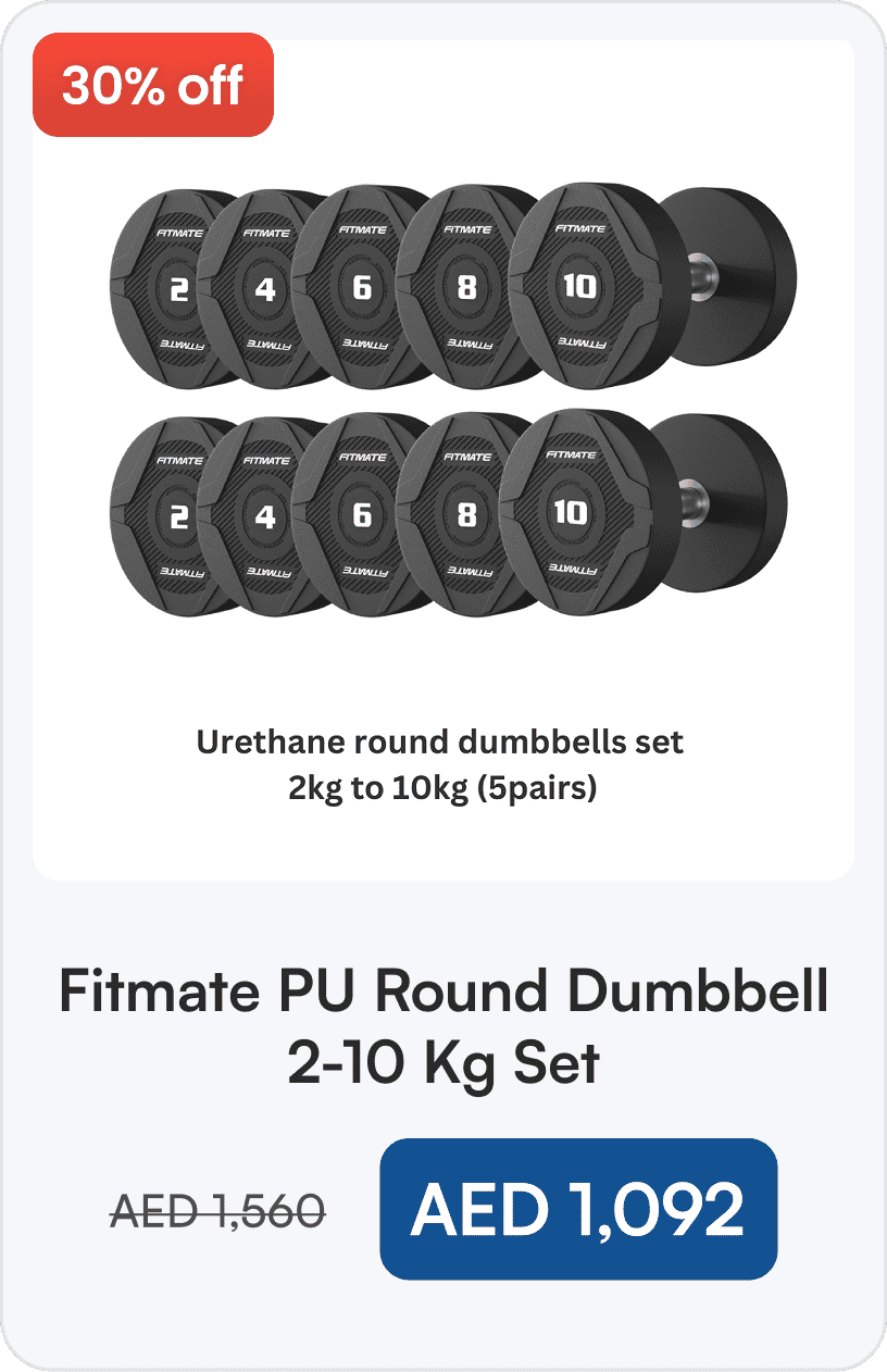 Fitmate PU Round Dumbbell 2-10 Kg Set