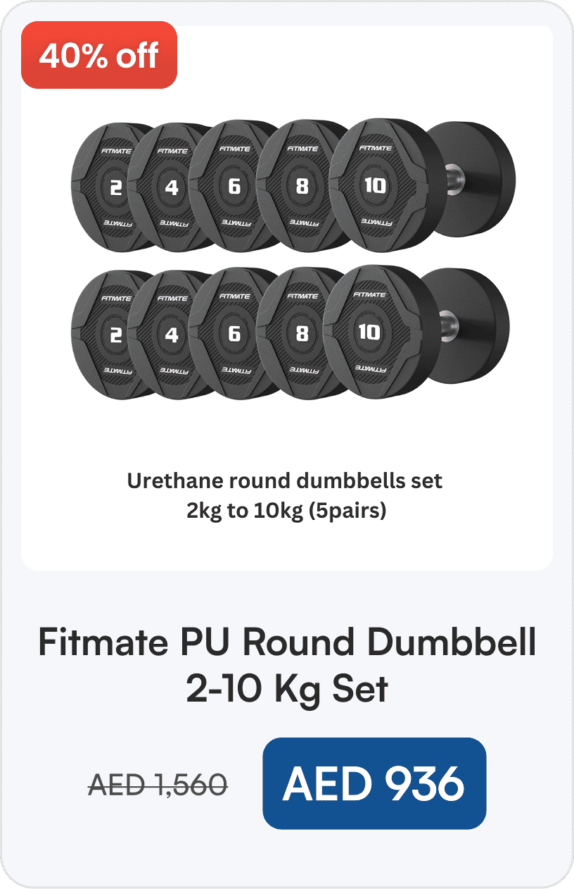 Fitmate PU Round Dumbbell 2-10 Kg Set